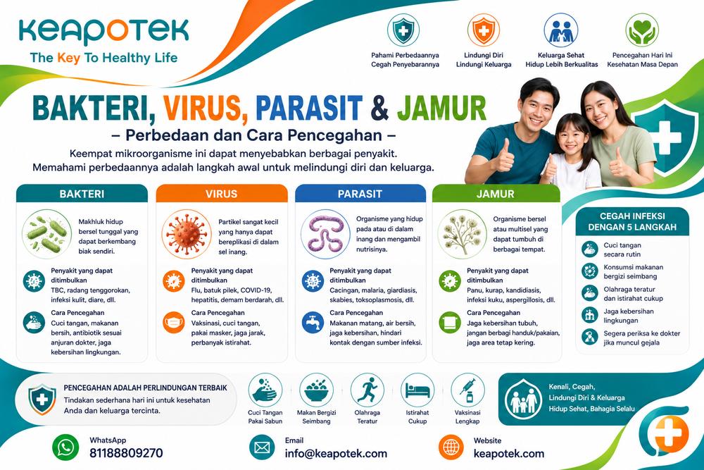 Bakteri, Virus, Parasit & Jamur