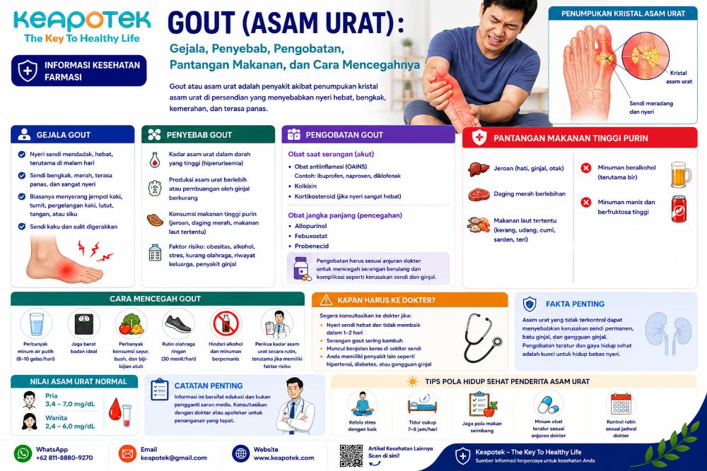 gejala asam urat, penyebab asam urat, obat asam urat, ,keapotek.com