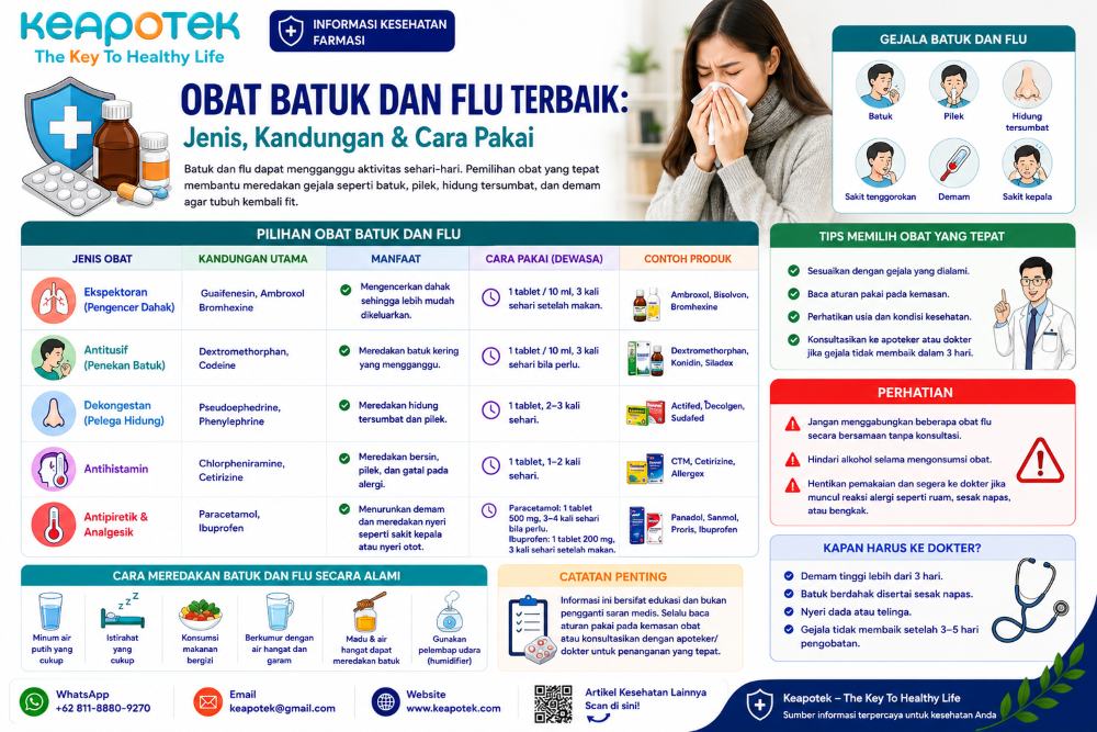 keapotek.com-obat pilek tanpa resep, obat flu OTC, dekongestan, ekspektoran, penekan batuk, obat flu anak   