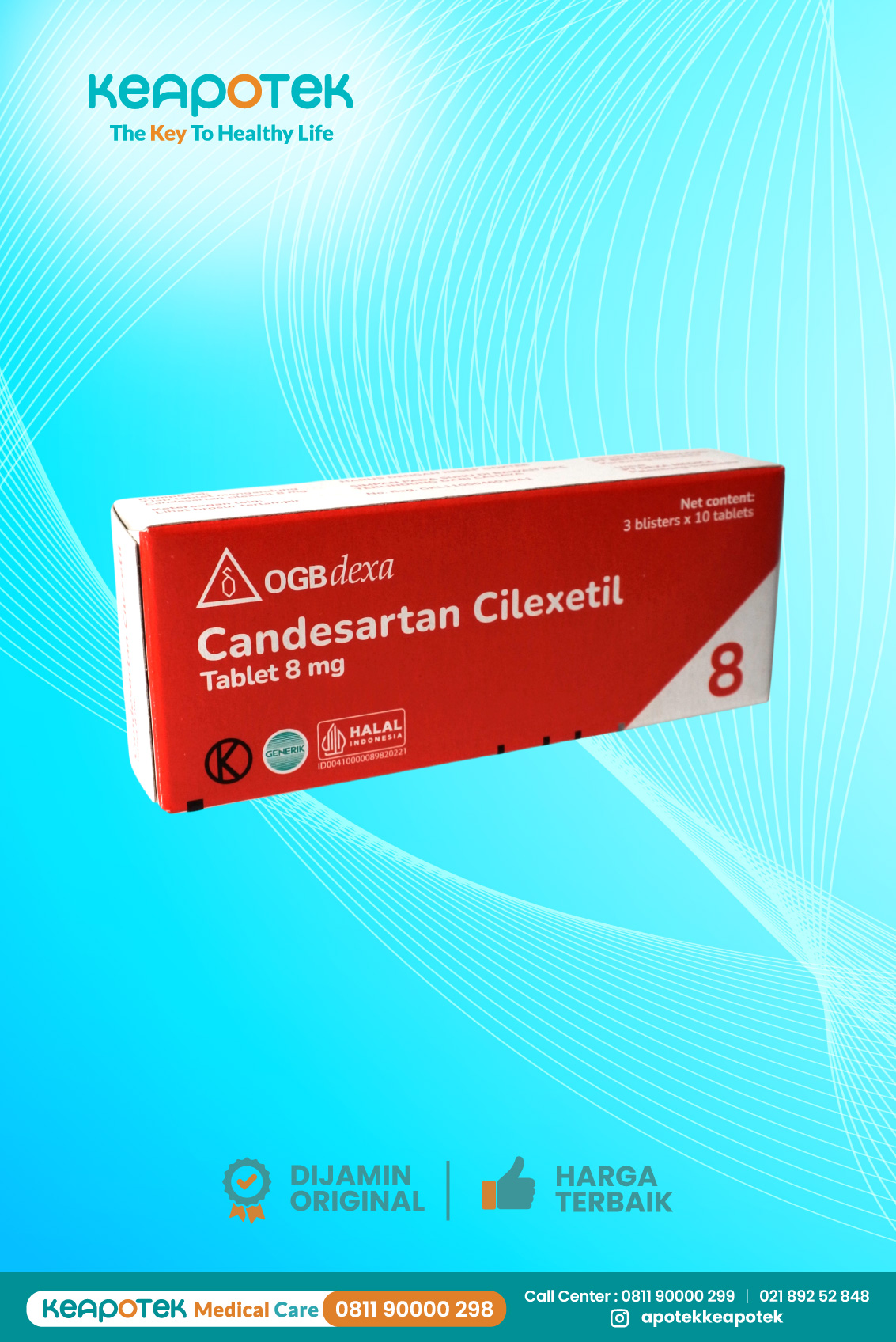 Candesartan Cilexetil 8 mg Dexa