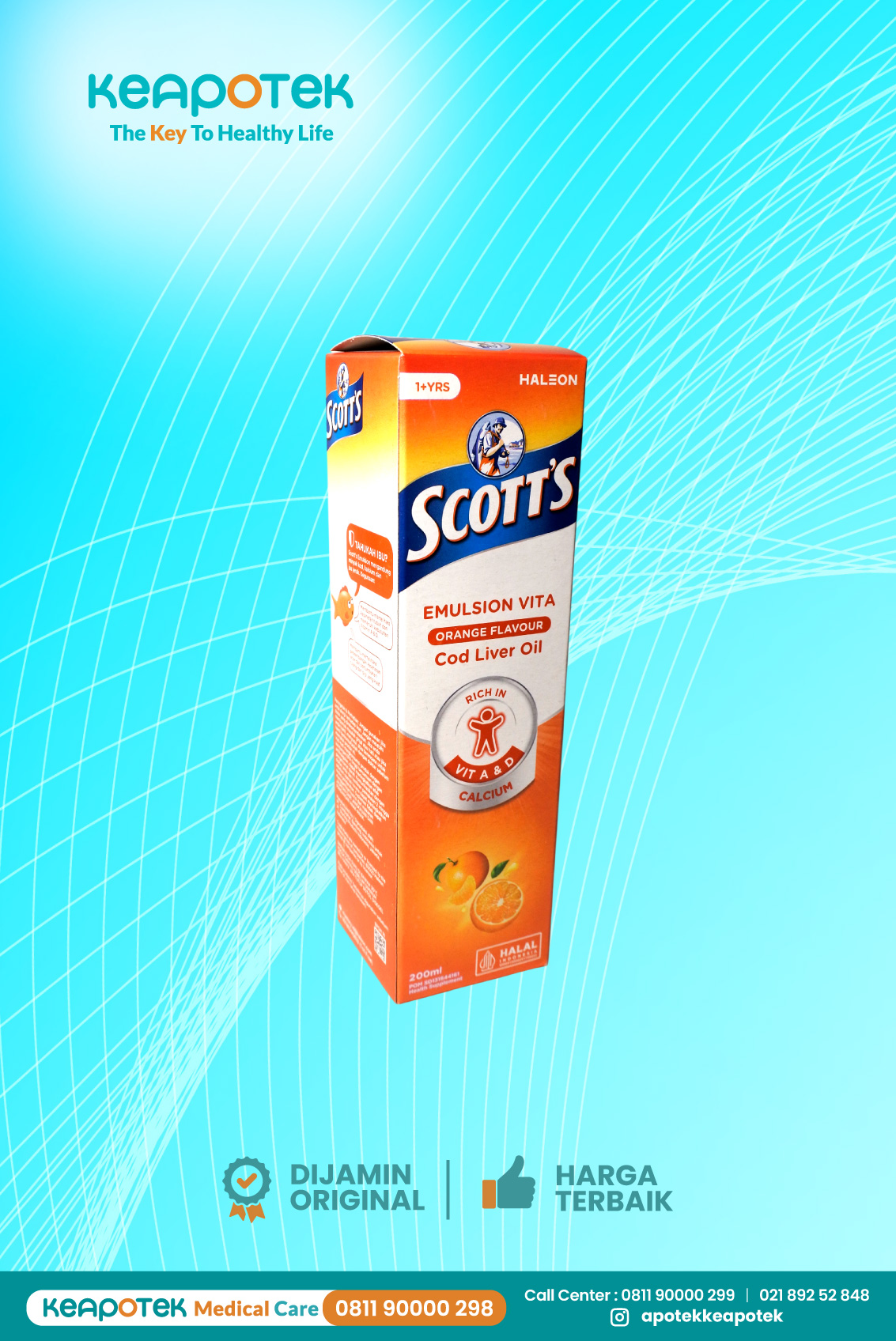 Scott's Emulsion cod Liver Oil Orange Flavour 200 