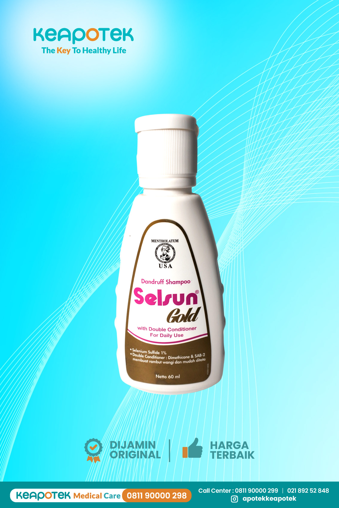 Selsun Gold Rohto Shampoo 60 ml