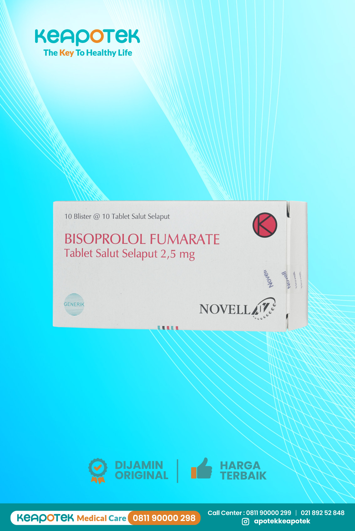 Bisoprolol Fumarate 2.5 mg Novell 