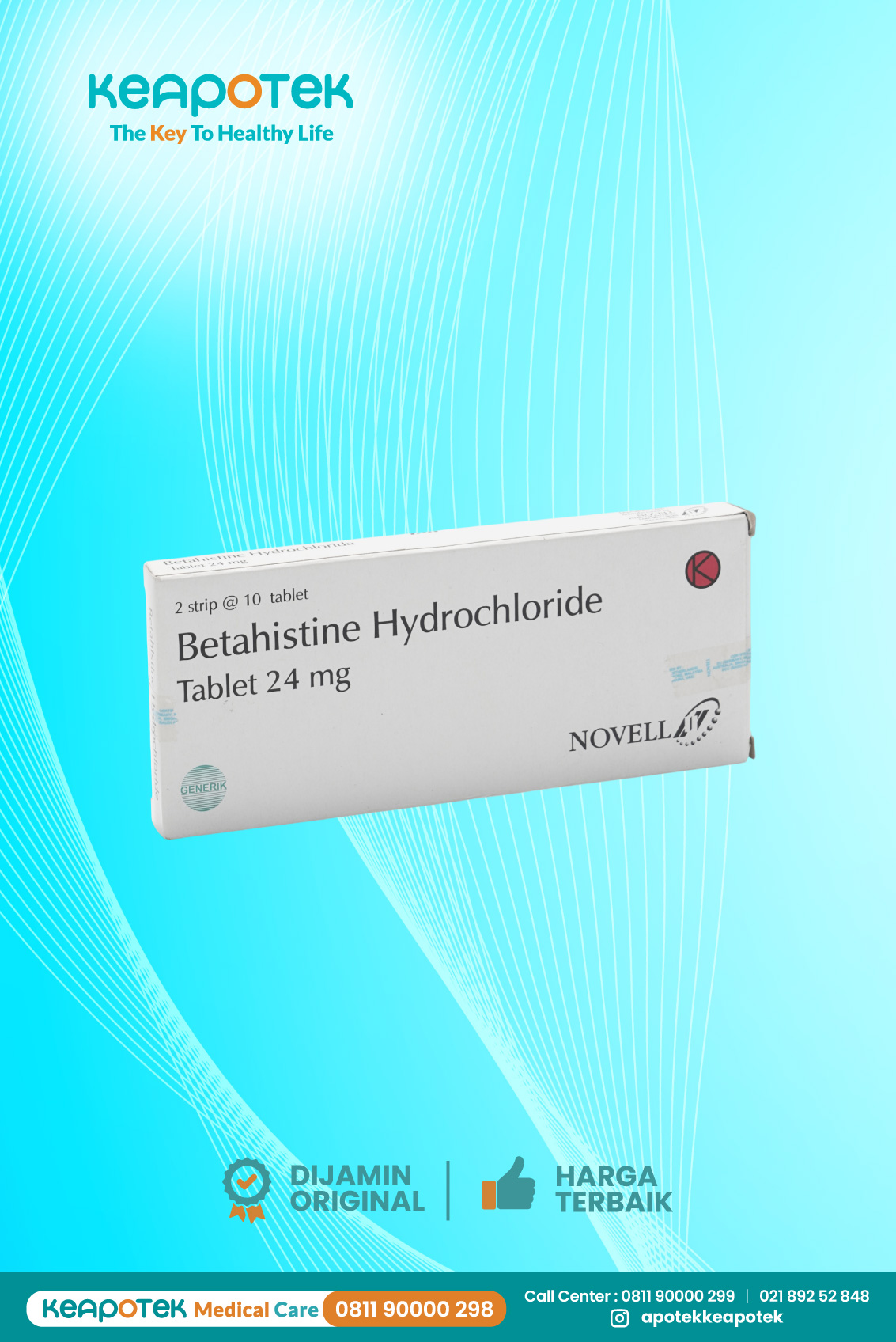 Betahistine Hcl 24 mg Novell