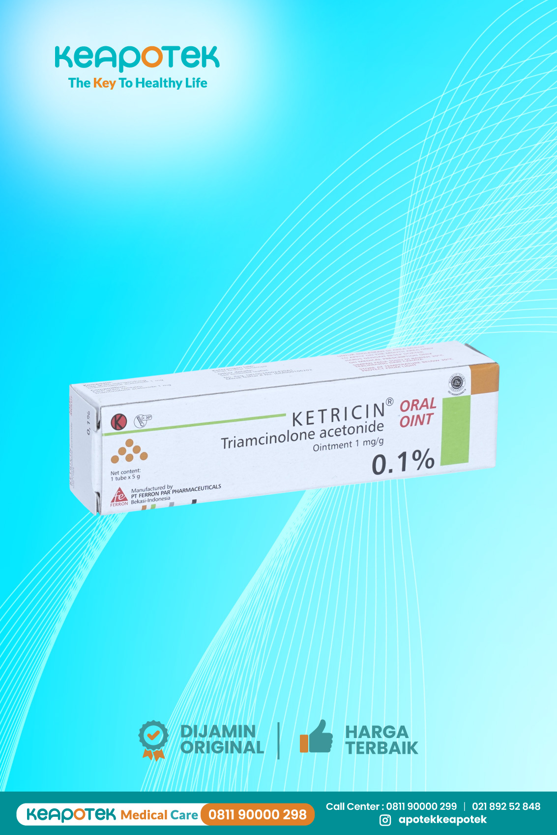 Ketricin Orabase 0.1 %  5 gr