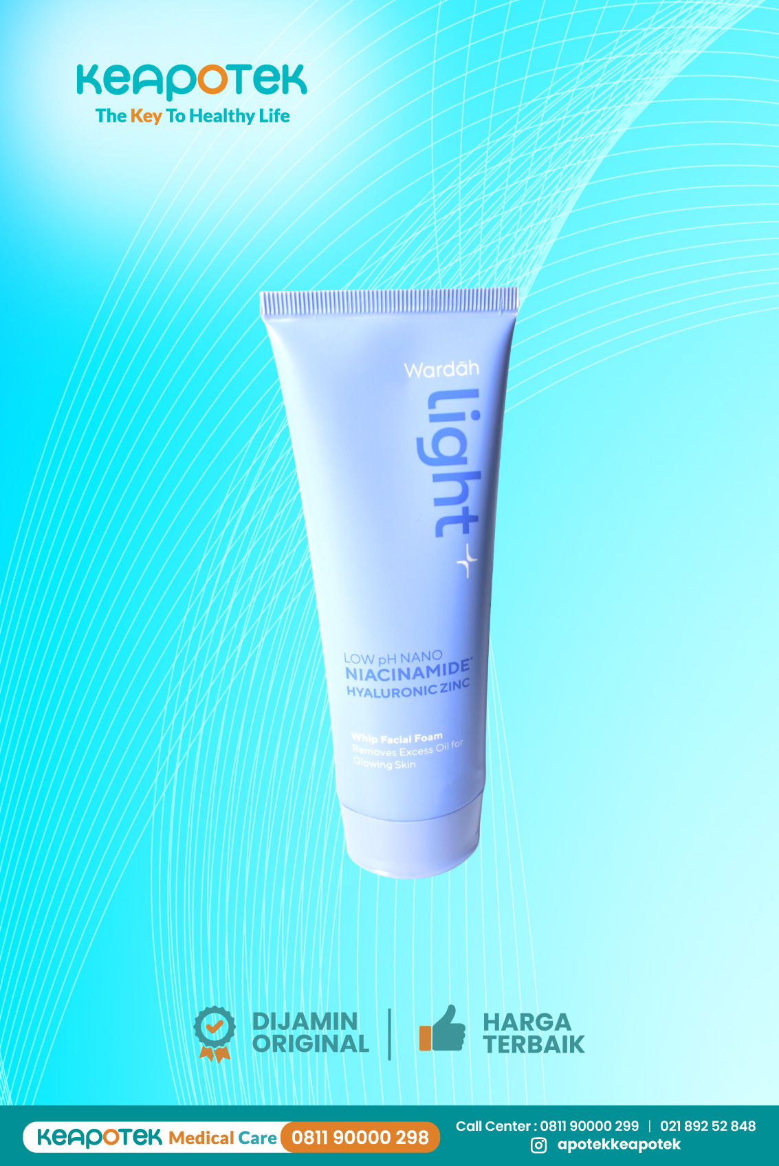 Wardah Lightening Whip Facial Foam 100 mL