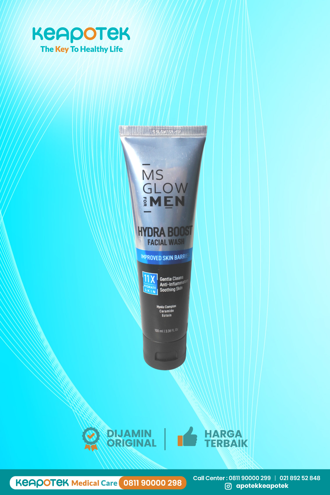 MS Glow For Men Hydra Boost Facial Wash 100 mL