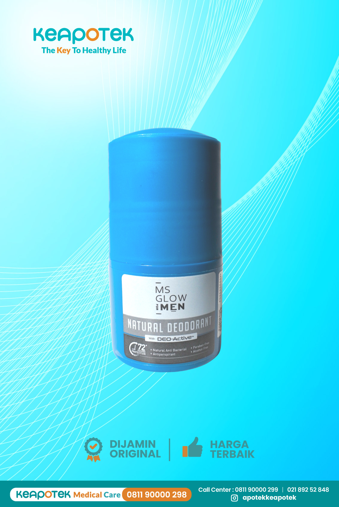 MS Glow For Men Natural Deodorant