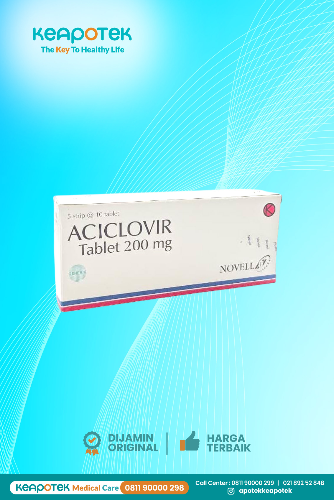Aciclovir 200 mg Novell 