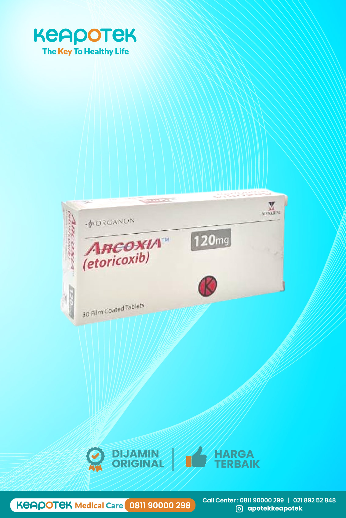 Arcoxia 120 mg/tablet