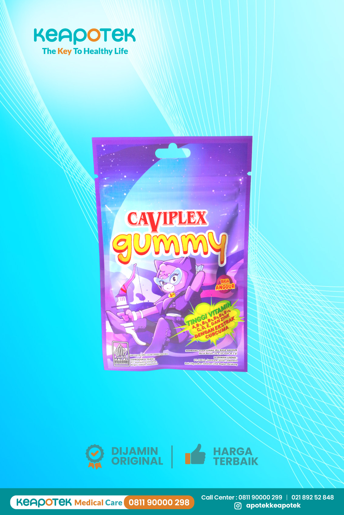 Caviplex Gummy Anggur 20 gram