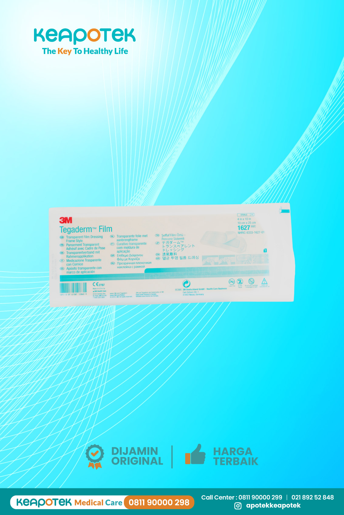 Tegaderm Film 10cm x 25cm (Belum)