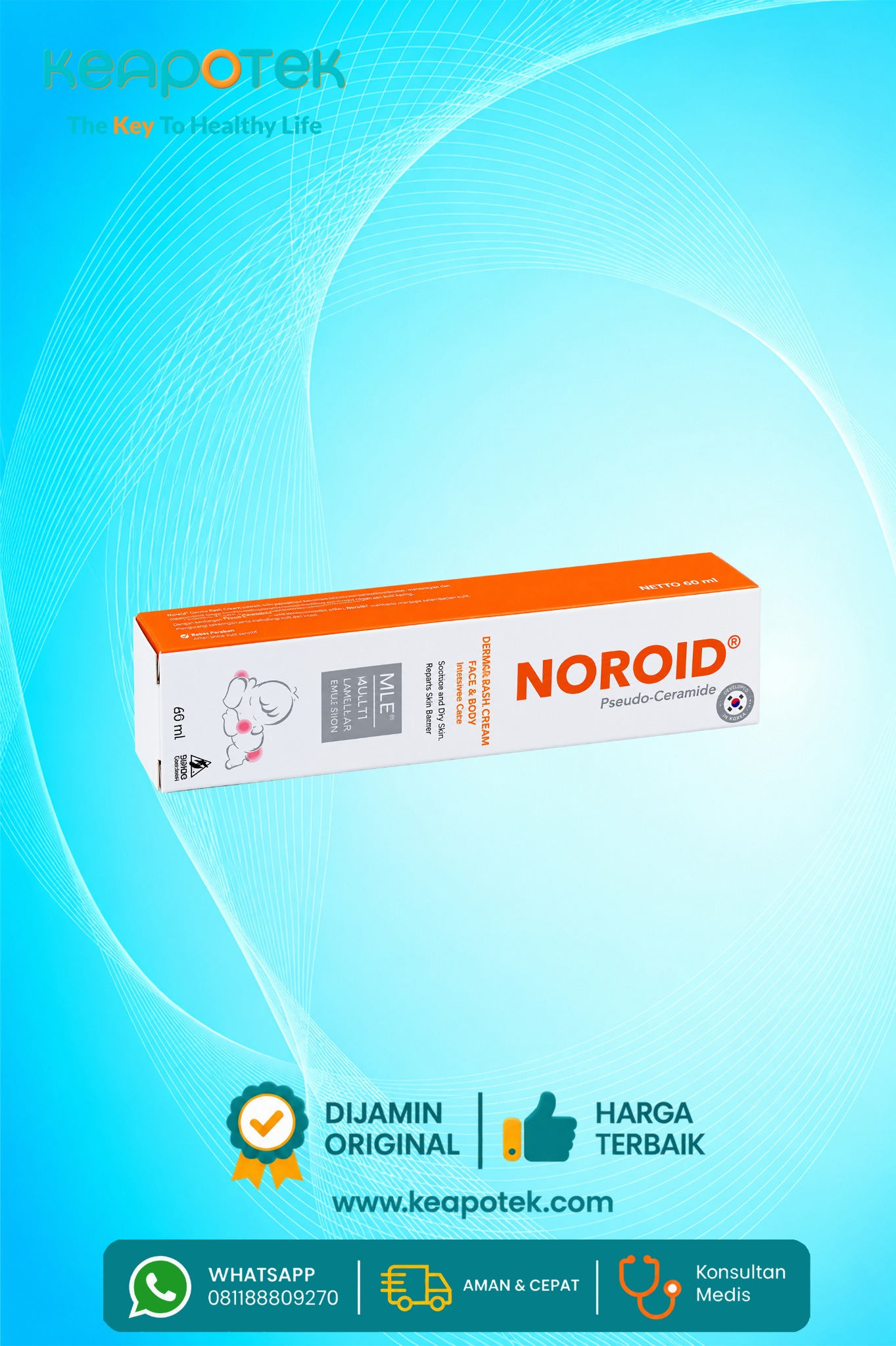 	NOROID Derma Rash Cream 60 mL-Keapotek