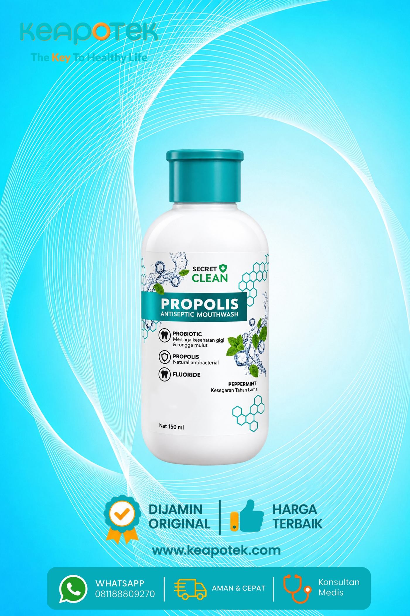 Propolis_Antiseptic_Mouthwash_Peppermint_150ml_keapotek.com