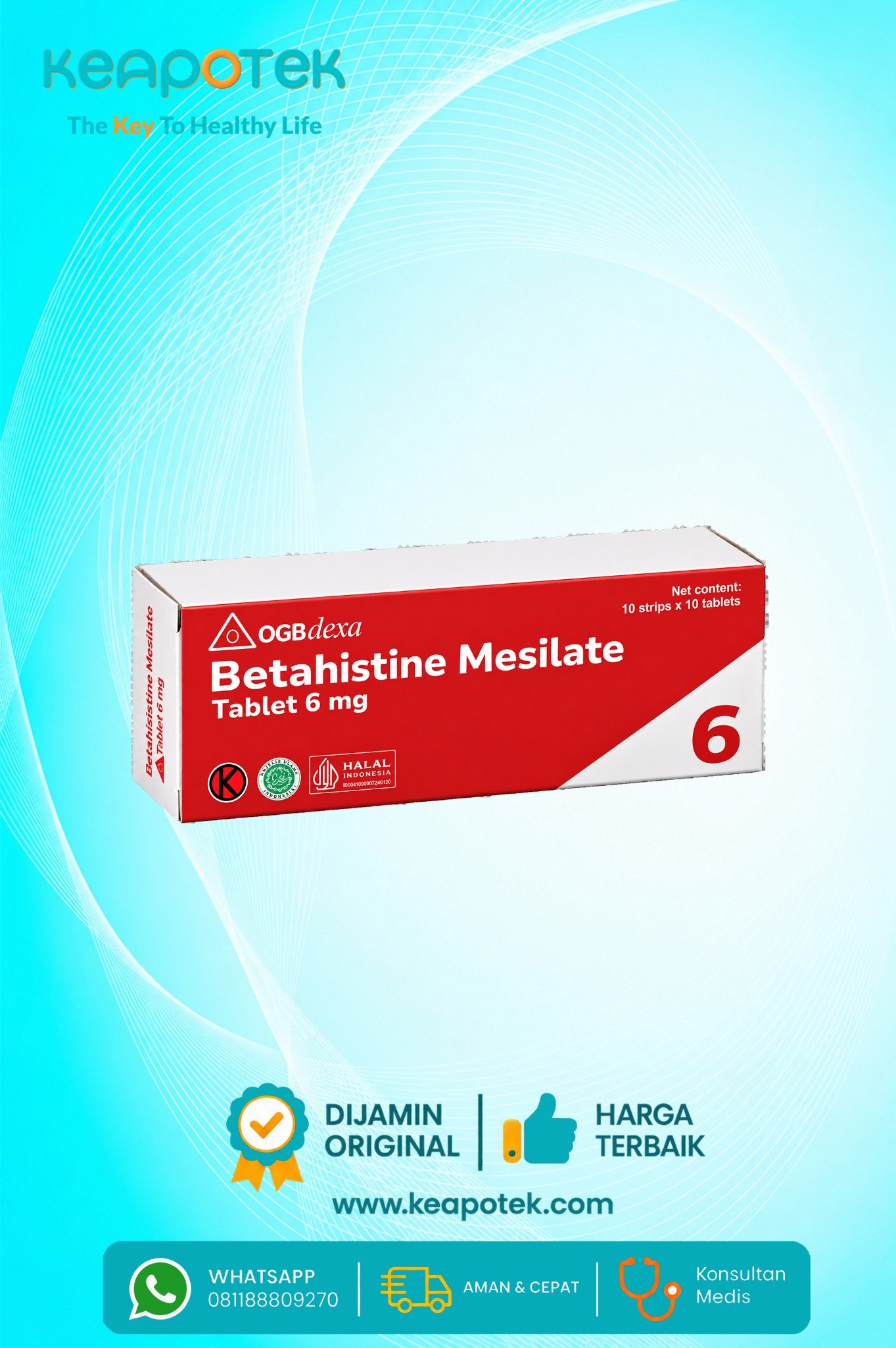 Betahistine Mesilate 6 mg Dexa